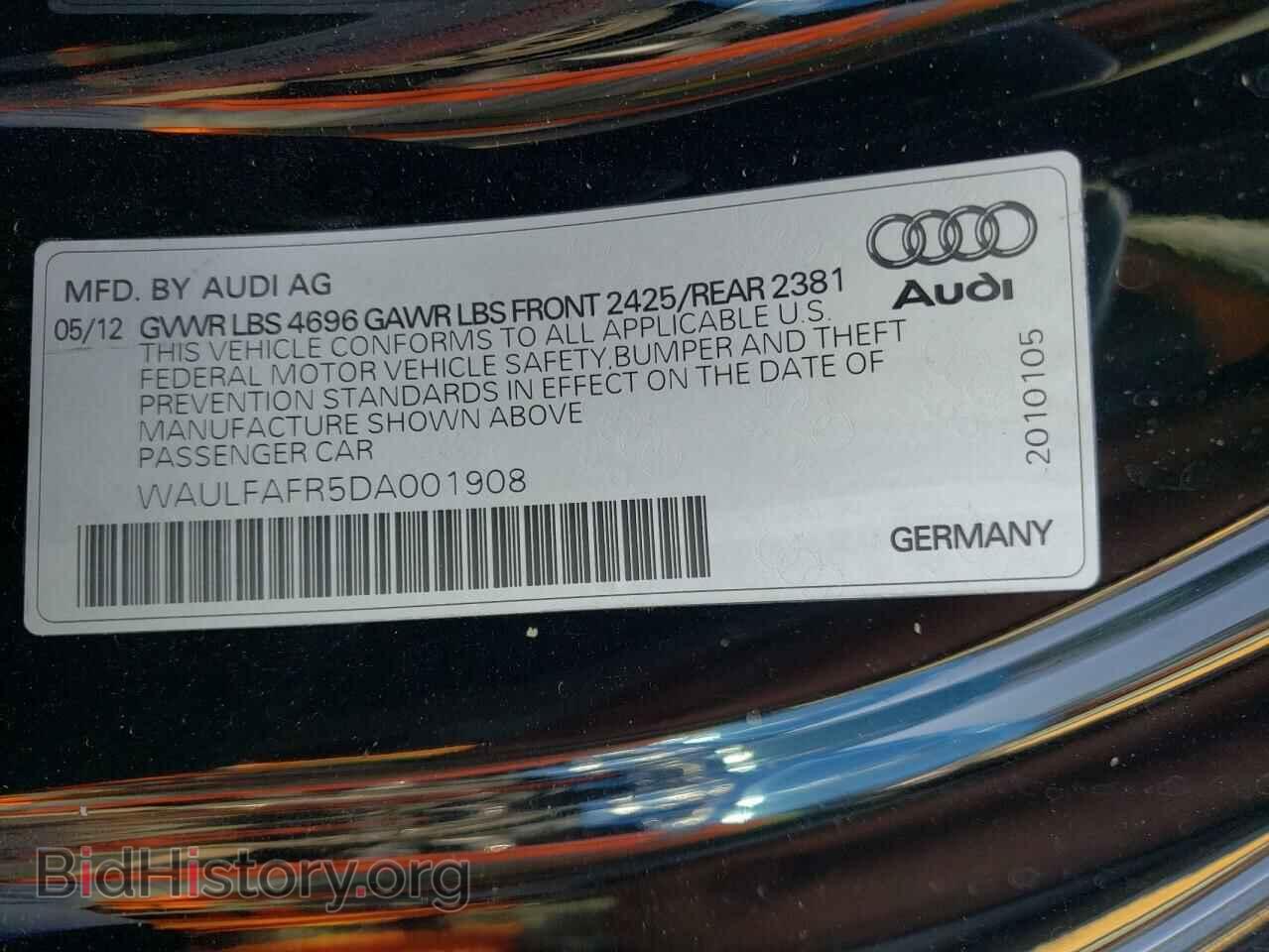 2013 AUDI A5 - VIN: WAULFAFR5DA001908 - Фото 10