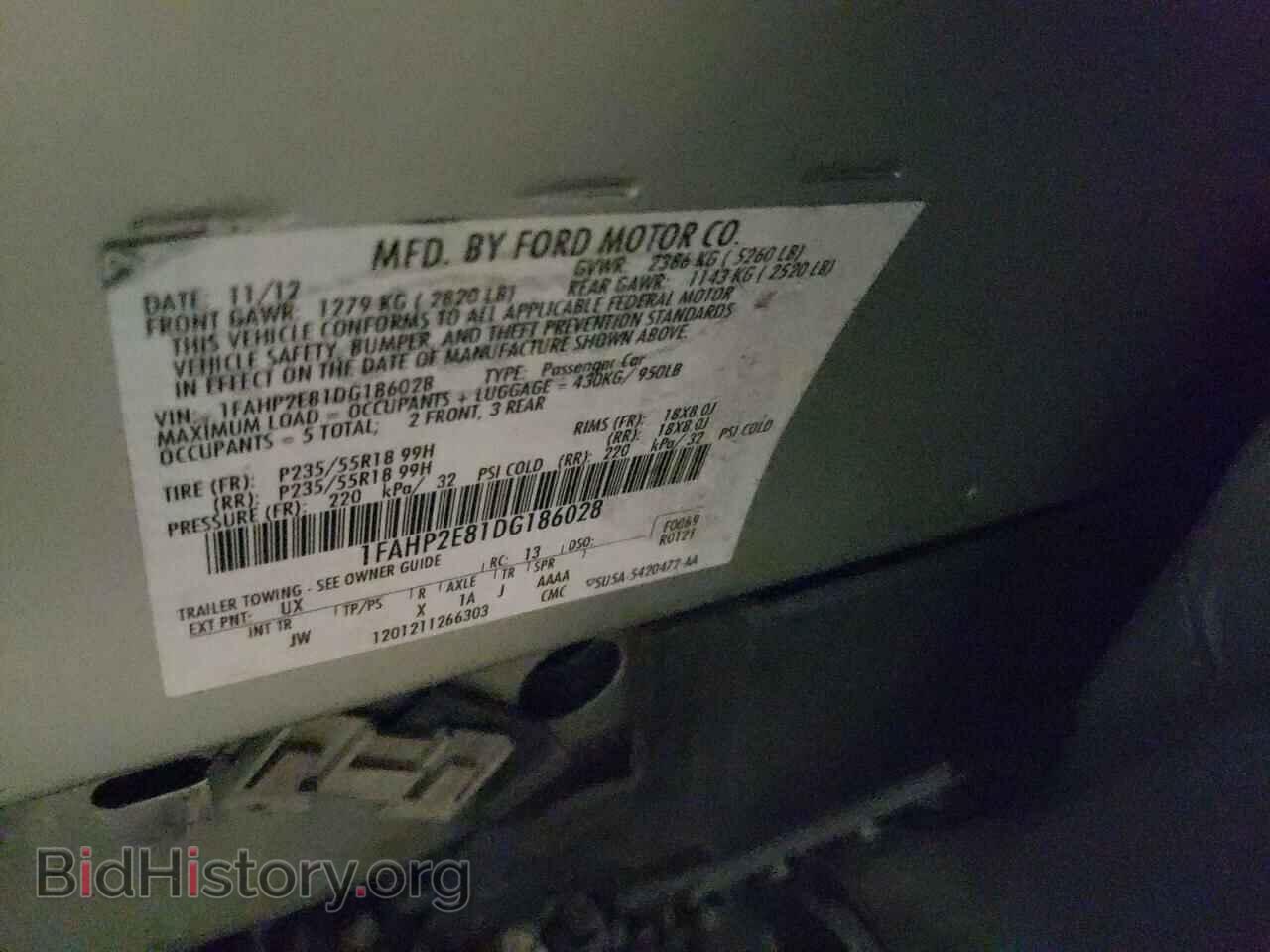 2013 FORD TAURUS - VIN: 1FAHP2E81DG186028 - Photo 10
