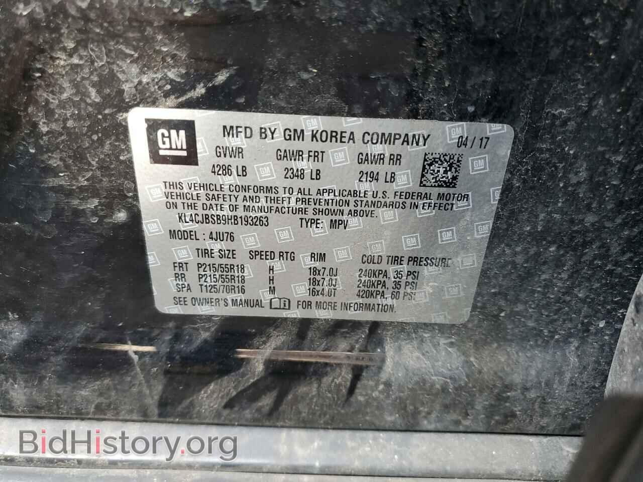 2017 BUICK ENCORE - VIN: KL4CJBSB9HB193263 - Фото 10