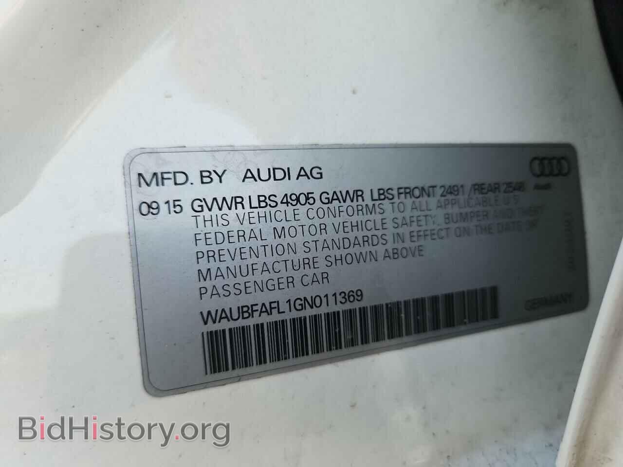 2016 AUDI A4 - VIN: WAUBFAFL1GN011369 - Фото 12