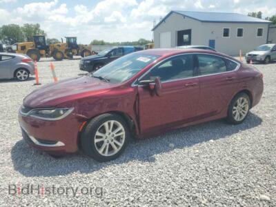2015 Chrysler 200 Limited, бордовый — VIN 1C3CCCAB6FN731019, Copart