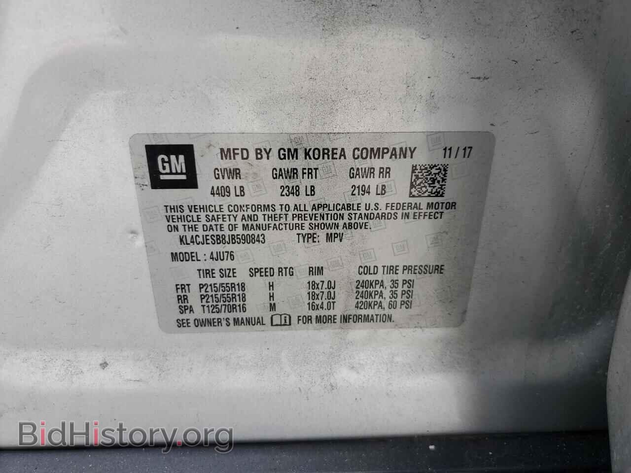 2018 BUICK ENCORE - VIN: KL4CJESB8JB590843 - Photo 13