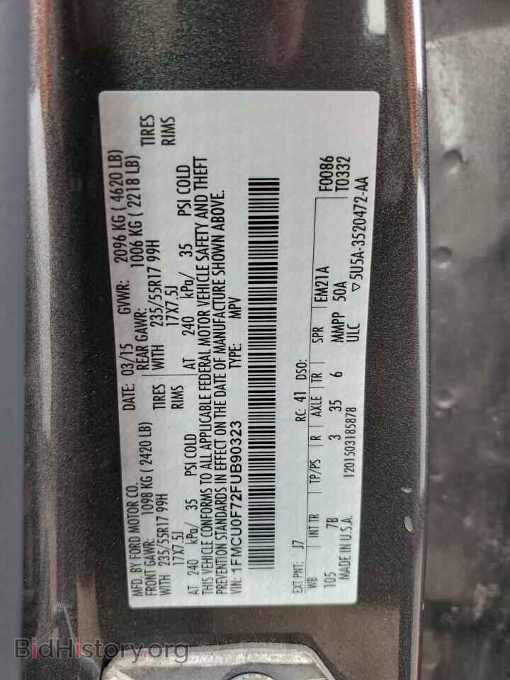 2015 FORD ESCAPE - VIN: 1FMCU0F72FUB90323 - Photo 13