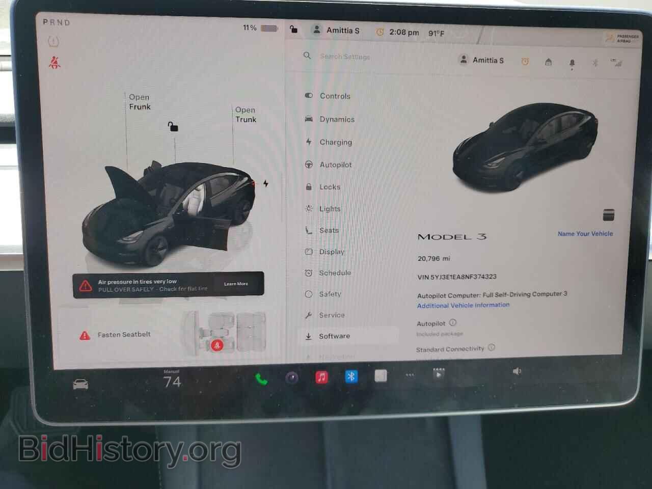 2022 TESLA MODEL 3 - VIN: 5YJ3E1EA8NF374323 - Photo 9