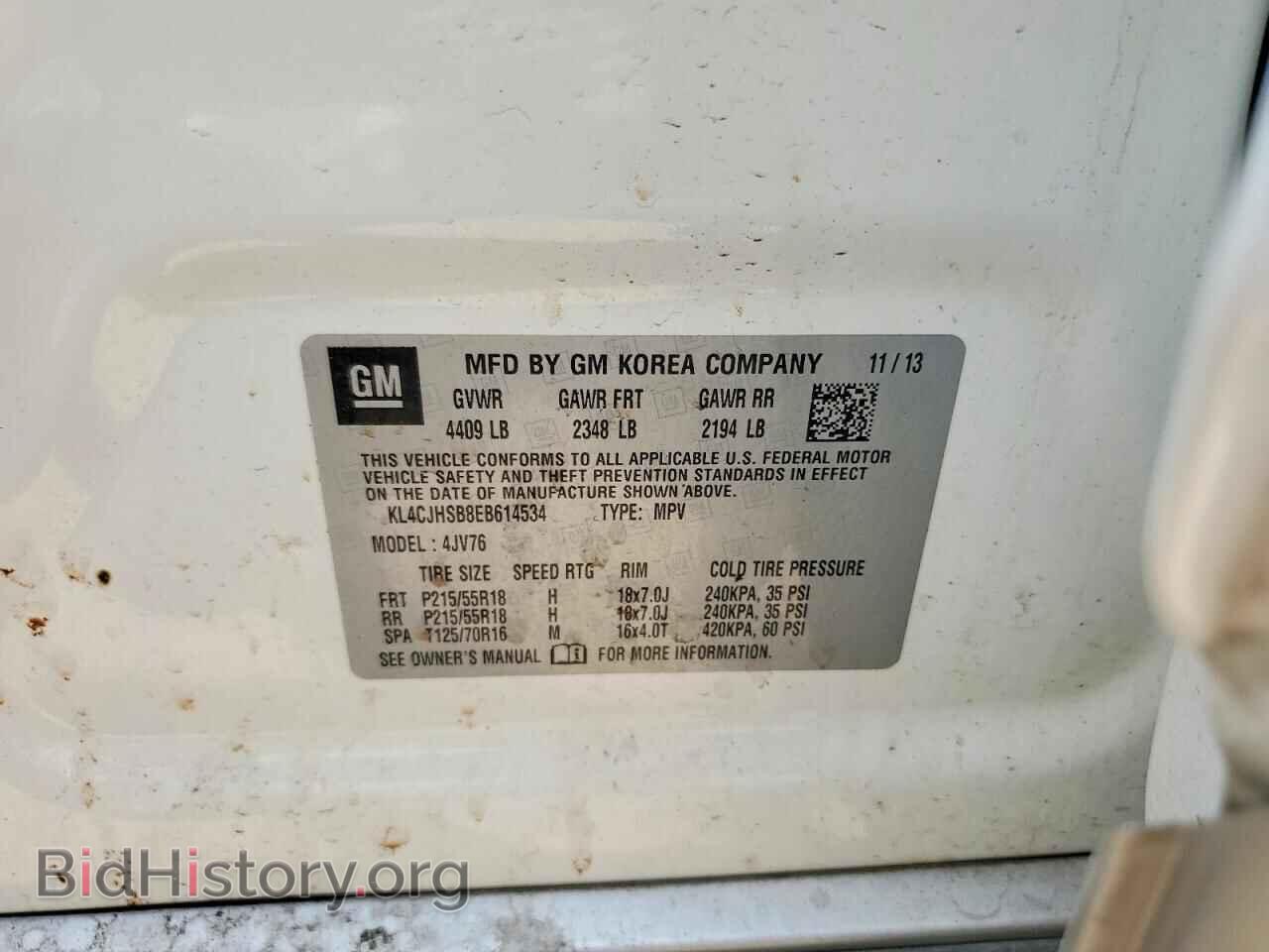 2014 BUICK ENCORE - VIN: KL4CJHSB8EB614534 - Photo 13