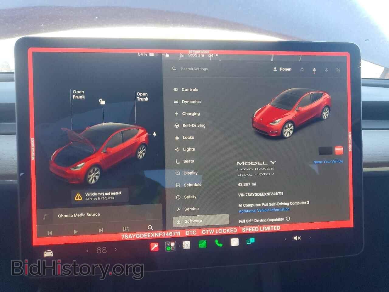 2022 TESLA MODEL Y - VIN: 7SAYGDEEXNF346711 - Photo 9