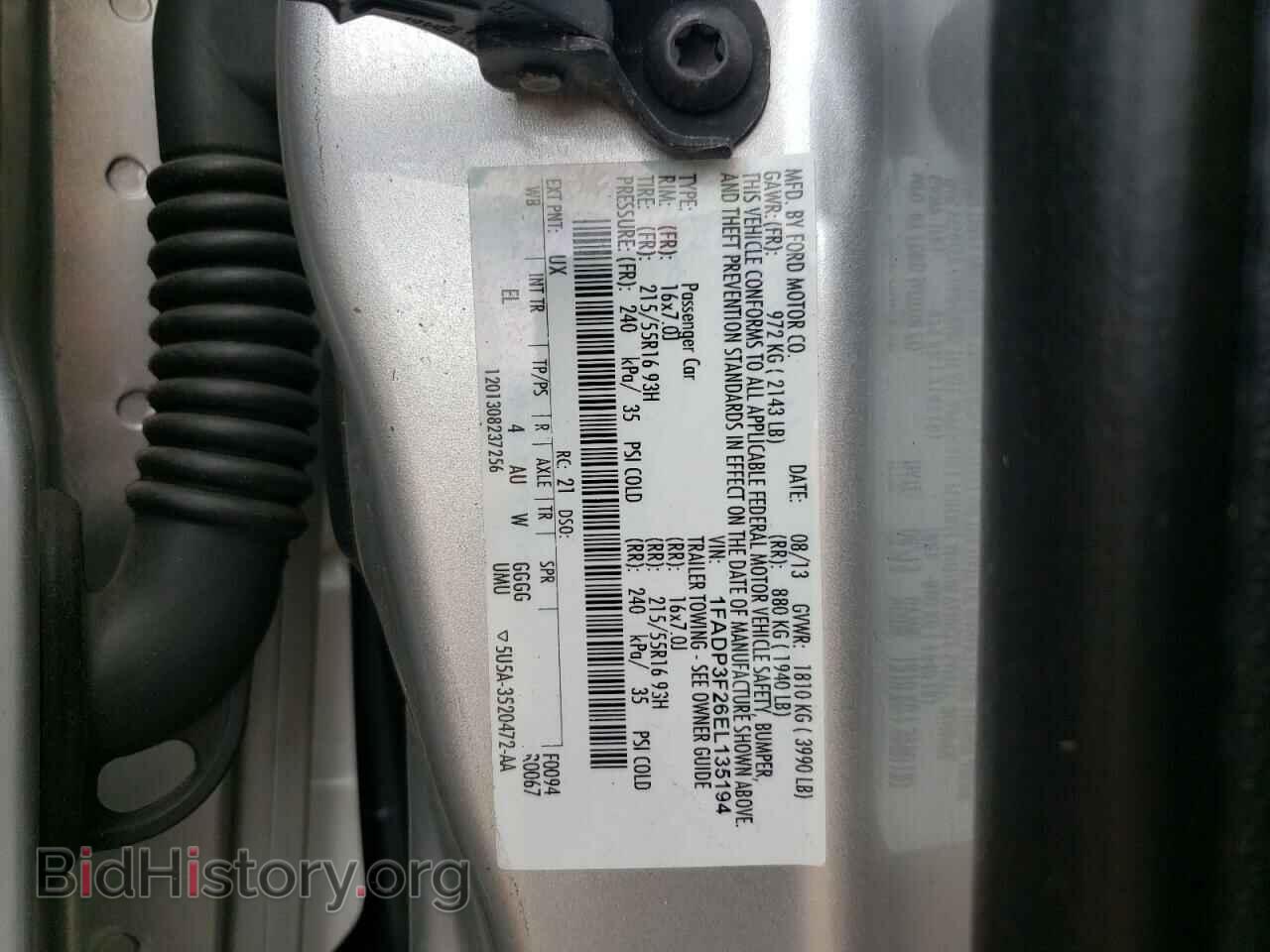 2014 FORD FOCUS - VIN: 1FADP3F26EL135194 - Фото 10