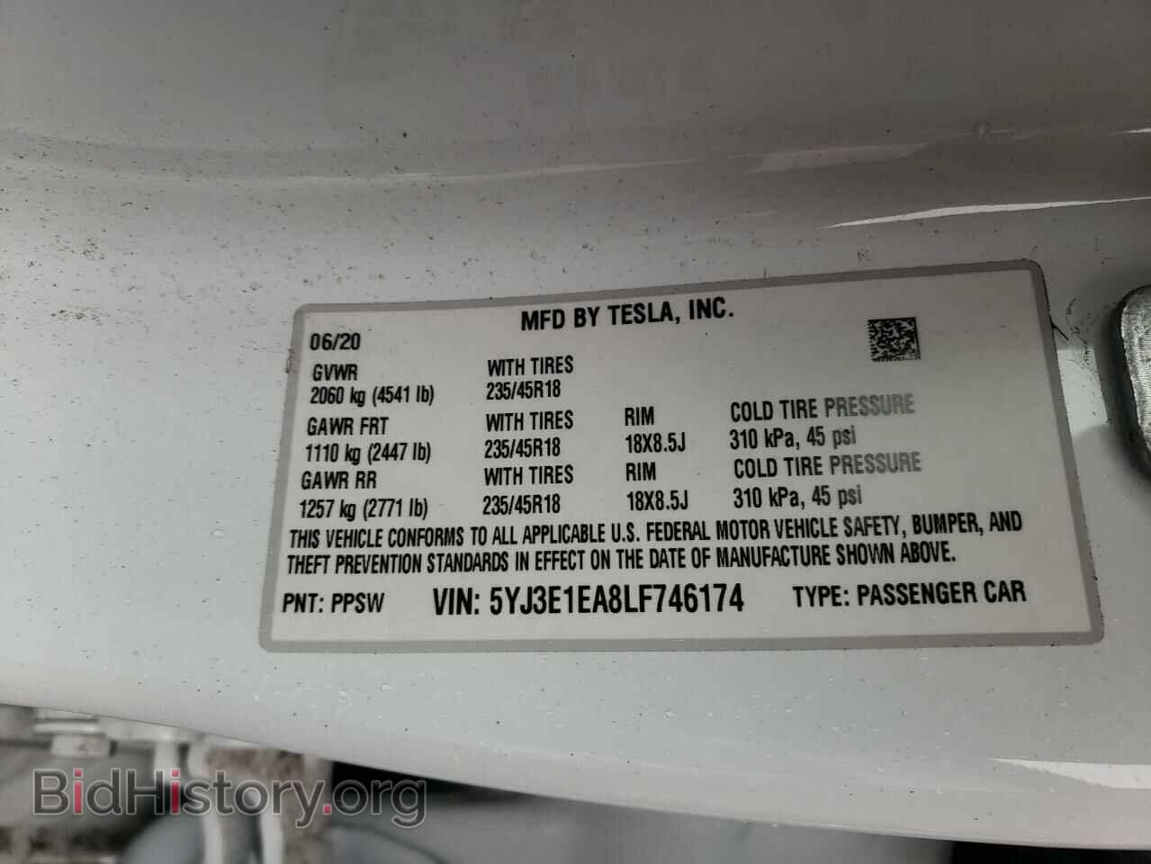 2020 TESLA MODEL 3 - VIN: 5YJ3E1EA8LF746174 - Photo 10