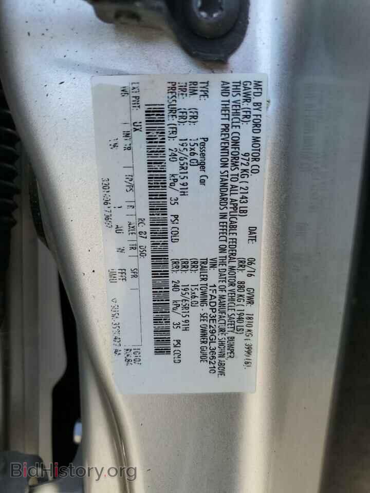 2016 FORD FOCUS - VIN: 1FADP3E29GL366210 - Фото 10