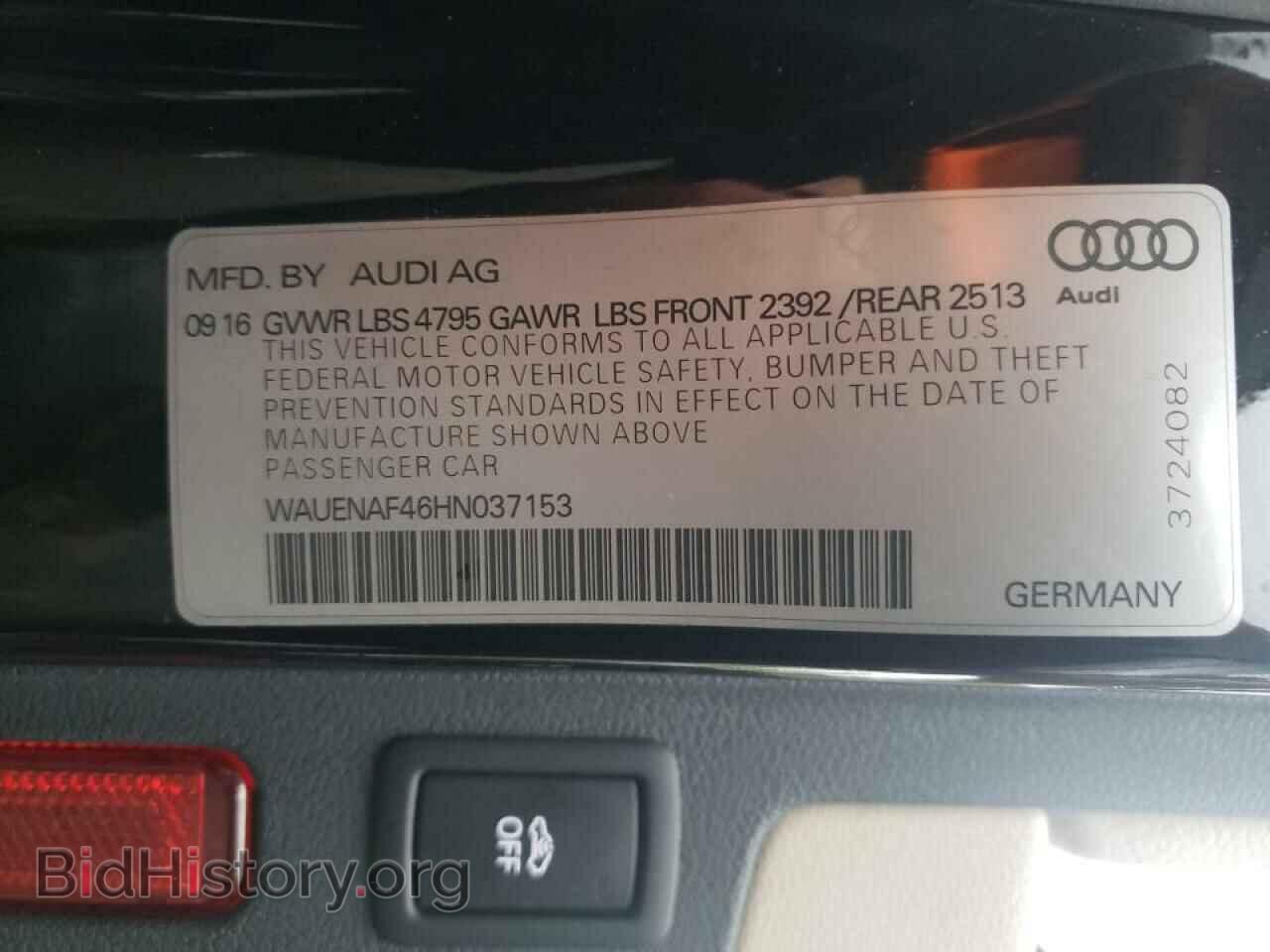 2017 AUDI A4 - VIN: WAUENAF46HN037153 - Фото 10