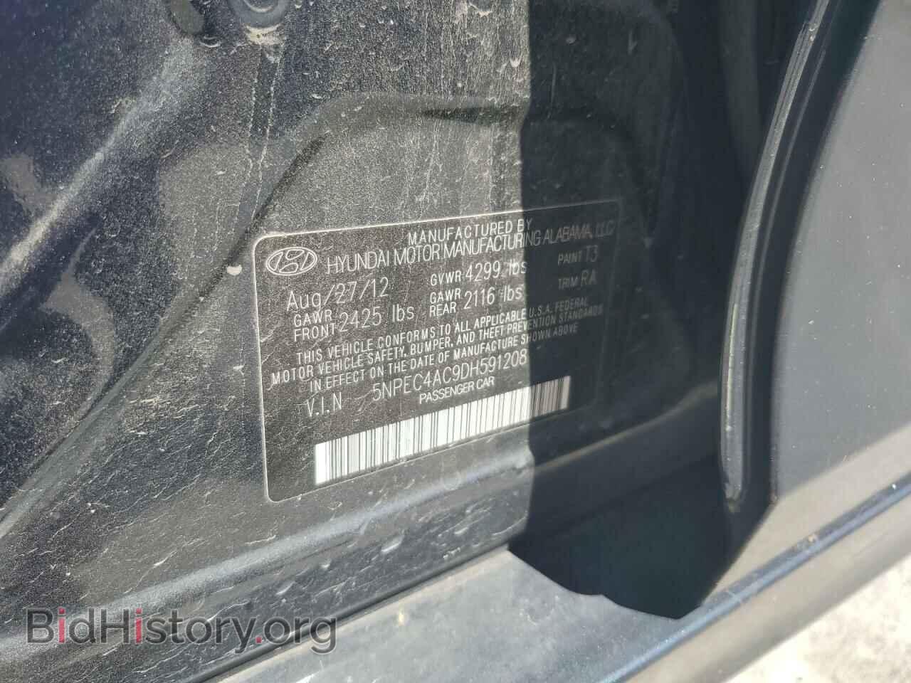 2013 HYUNDAI SONATA - VIN: 5NPEC4AC9DH591208 - Фото 12