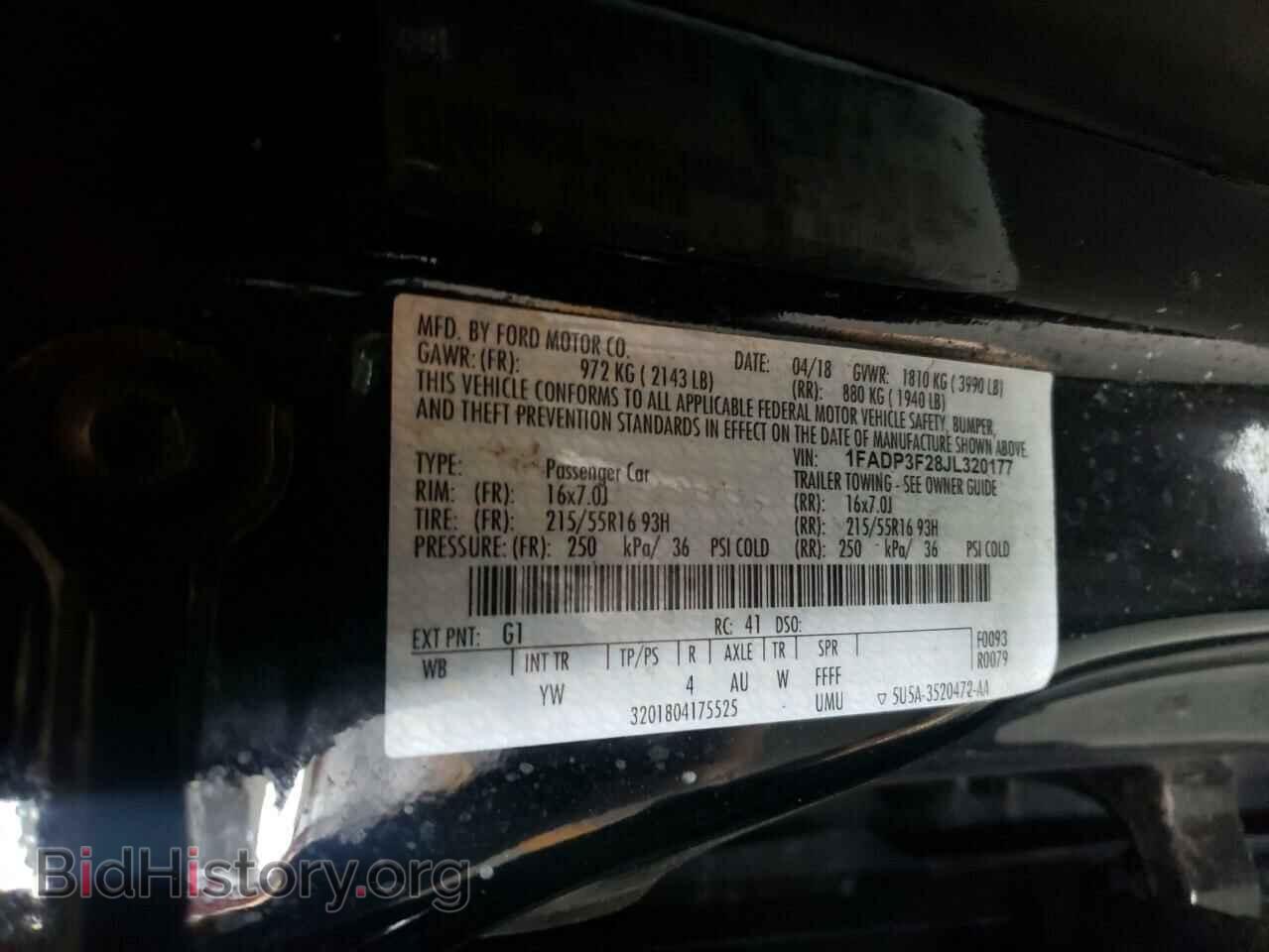 2018 FORD FOCUS - VIN: 1FADP3F28JL320177 - Фото 13