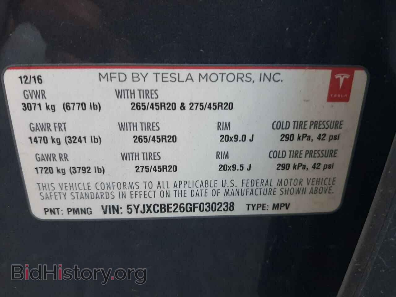 2016 TESLA MODEL X - VIN: 5YJXCBE26GF030238 - Photo 10