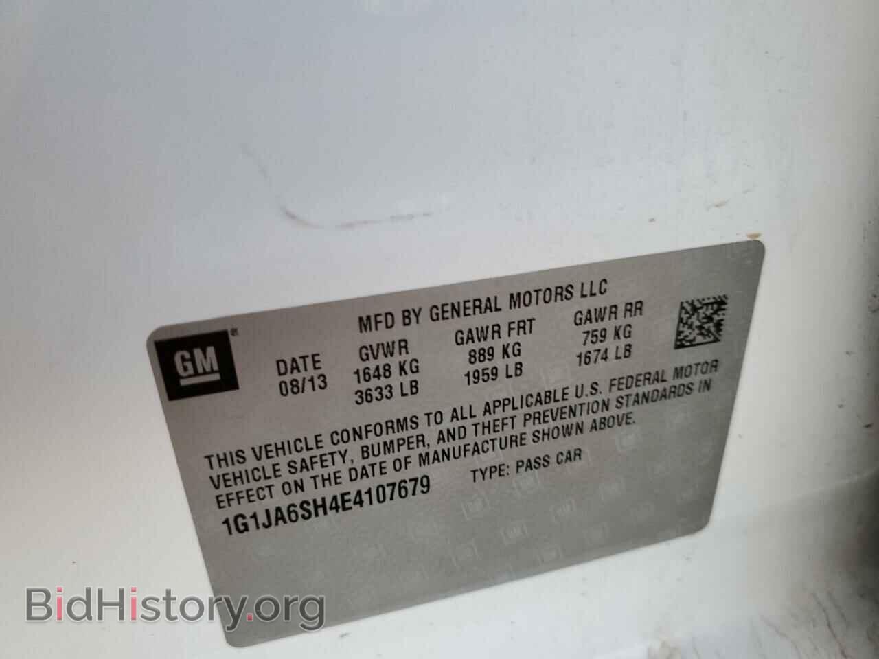 2014 CHEVROLET SONIC - VIN: 1G1JA6SH4E4107679 - Фото 10