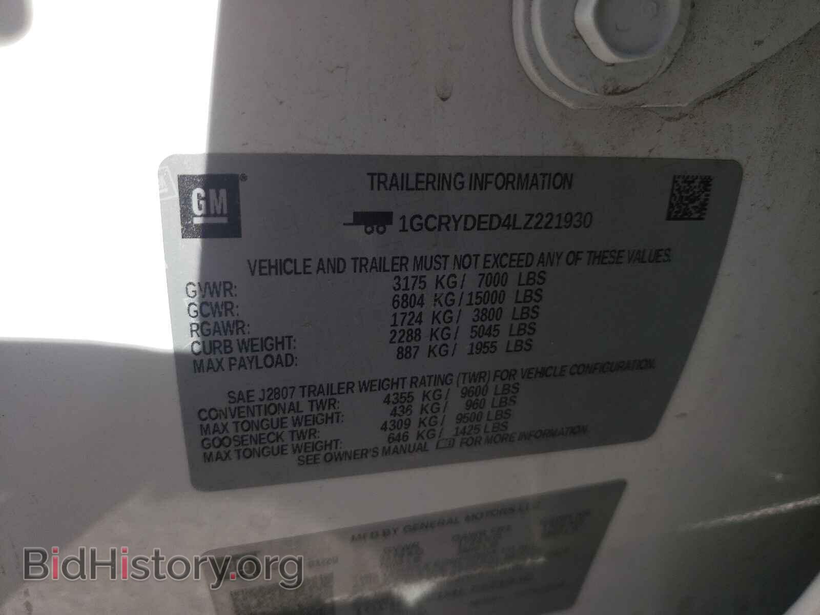 2020 CHEVROLET SILVERADO - VIN: 1GCRYDED4LZ221930 - Фото 10