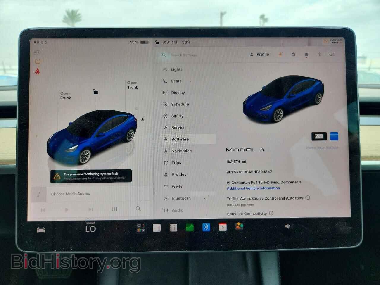 2022 TESLA MODEL 3 - VIN: 5YJ3E1EA2NF304347 - Фото 9