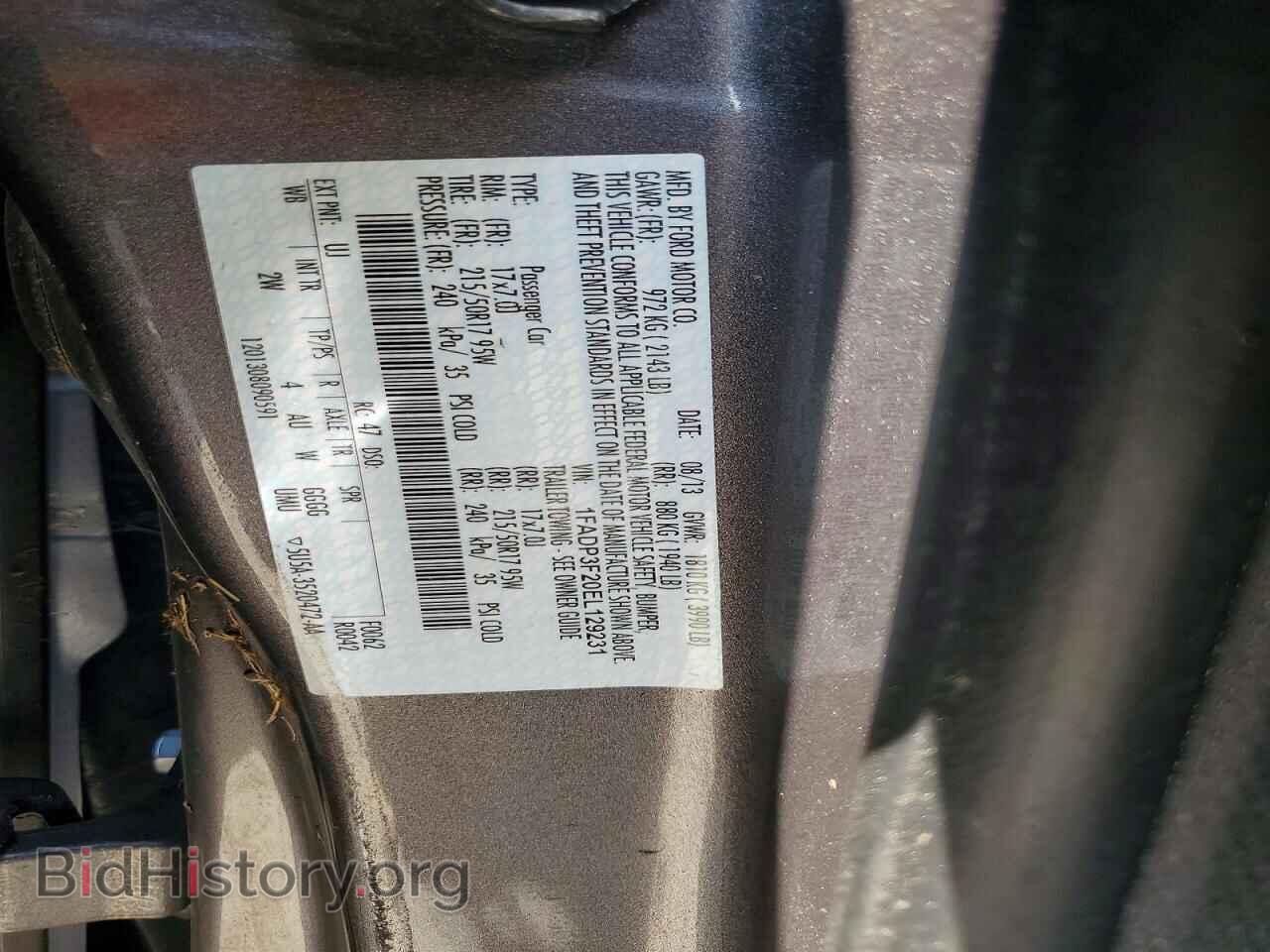 2014 FORD FOCUS - VIN: 1FADP3F20EL129231 - Фото 12