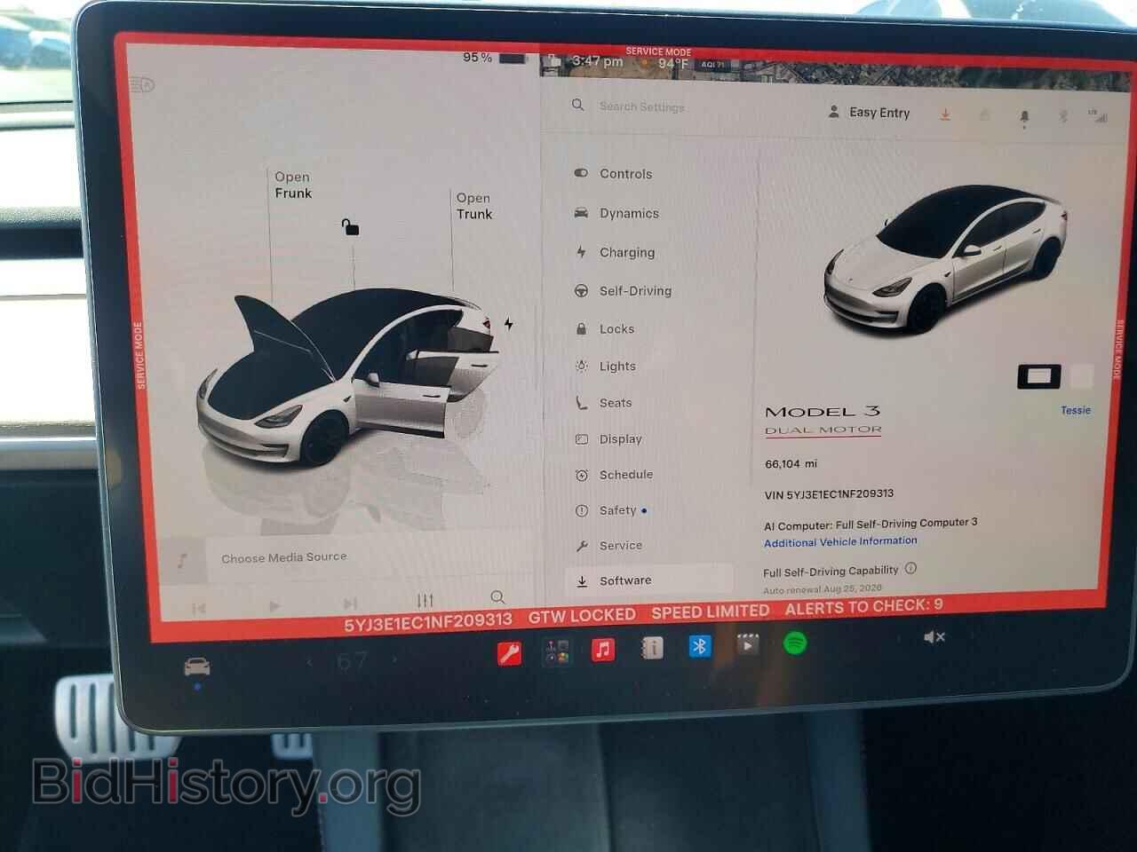 2022 TESLA MODEL 3 - VIN: 5YJ3E1EC1NF209313 - Фото 9