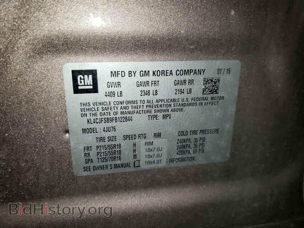 2015 BUICK ENCORE - VIN: KL4CJFSB9FB122844 - Photo 10