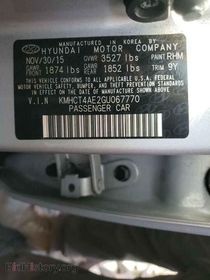 2016 HYUNDAI ACCENT - VIN: KMHCT4AE2GU067770 - Фото 10