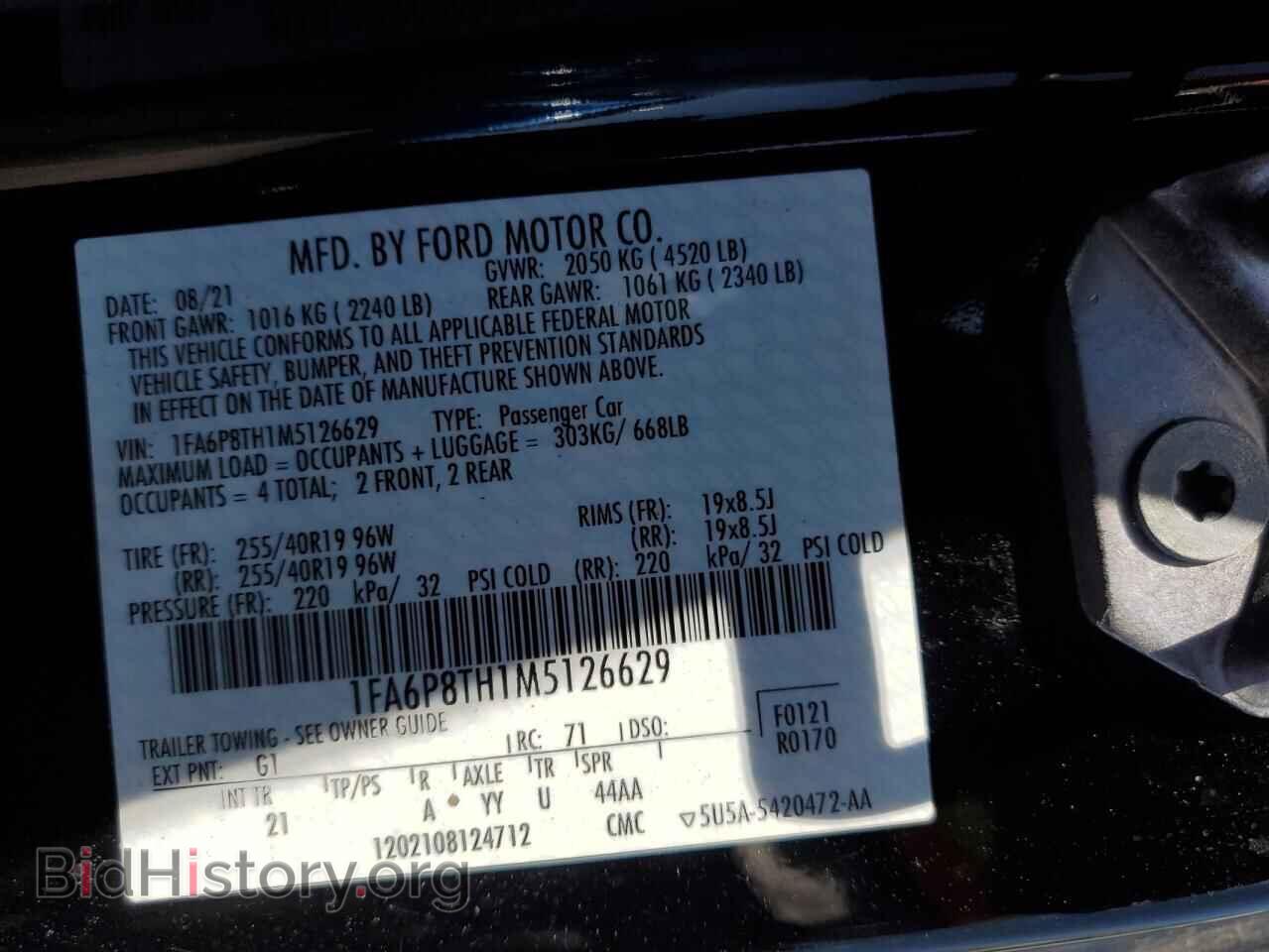 2021 FORD ALL Models - VIN: 1FA6P8TH1M5126629 - Photo 12