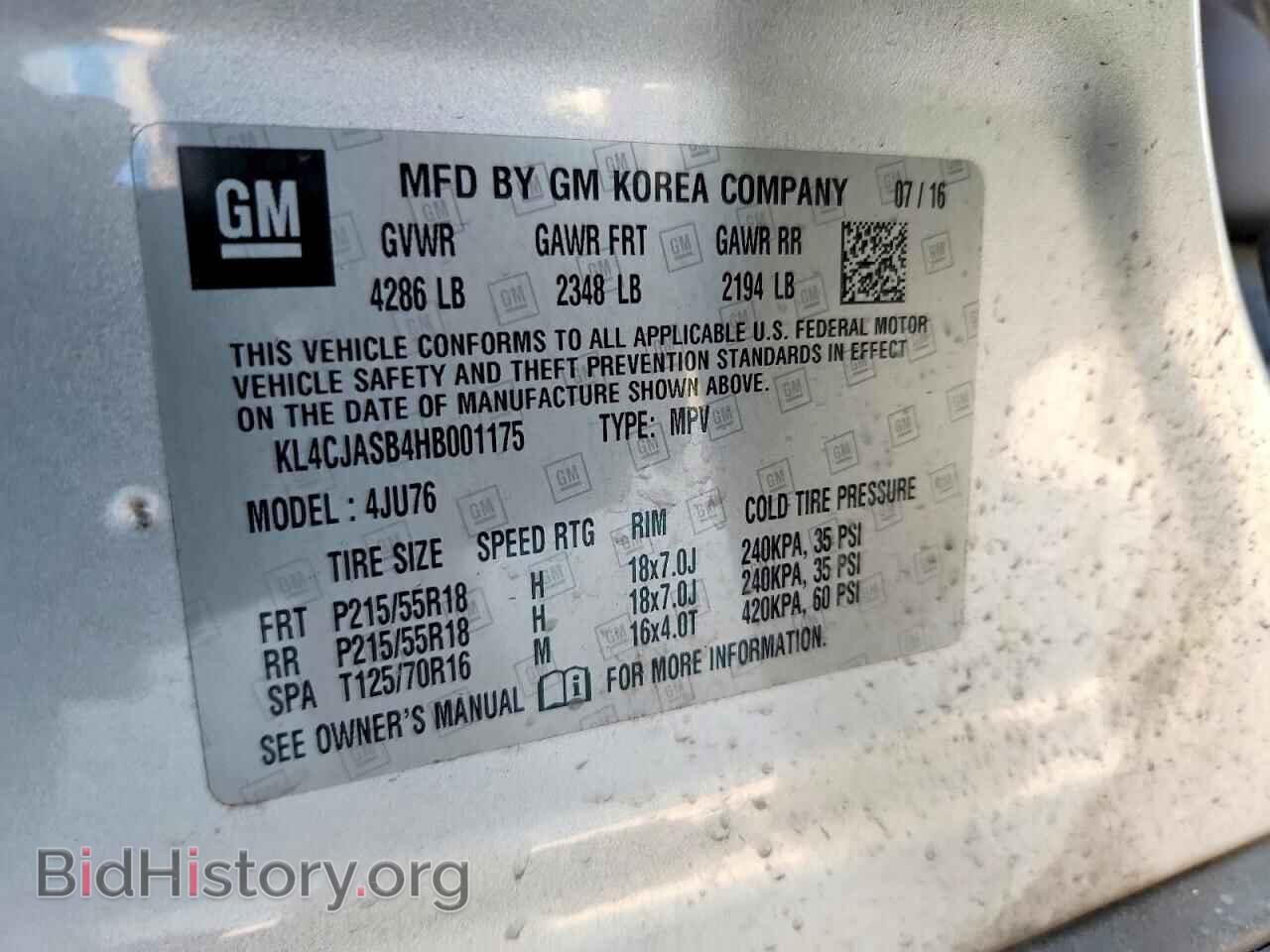 2017 BUICK ENCORE - VIN: KL4CJASB4HB001175 - Photo 13