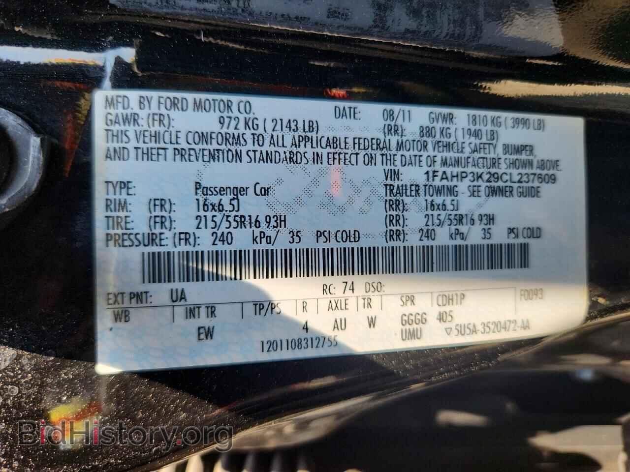 2012 FORD FOCUS - VIN: 1FAHP3K29CL237609 - Photo 12