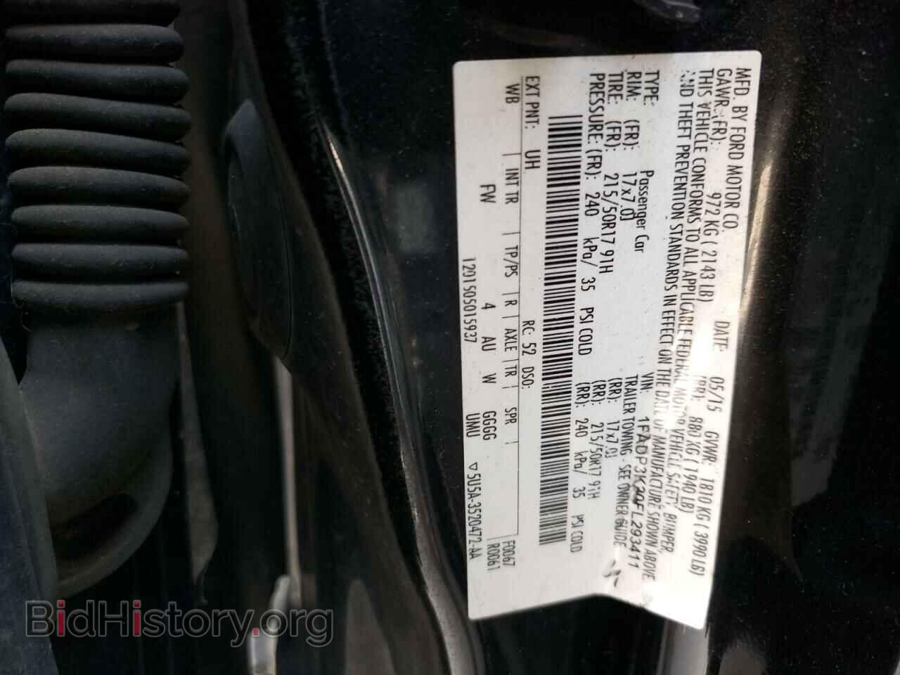 2015 FORD FOCUS - VIN: 1FADP3K20FL293411 - Фото 12