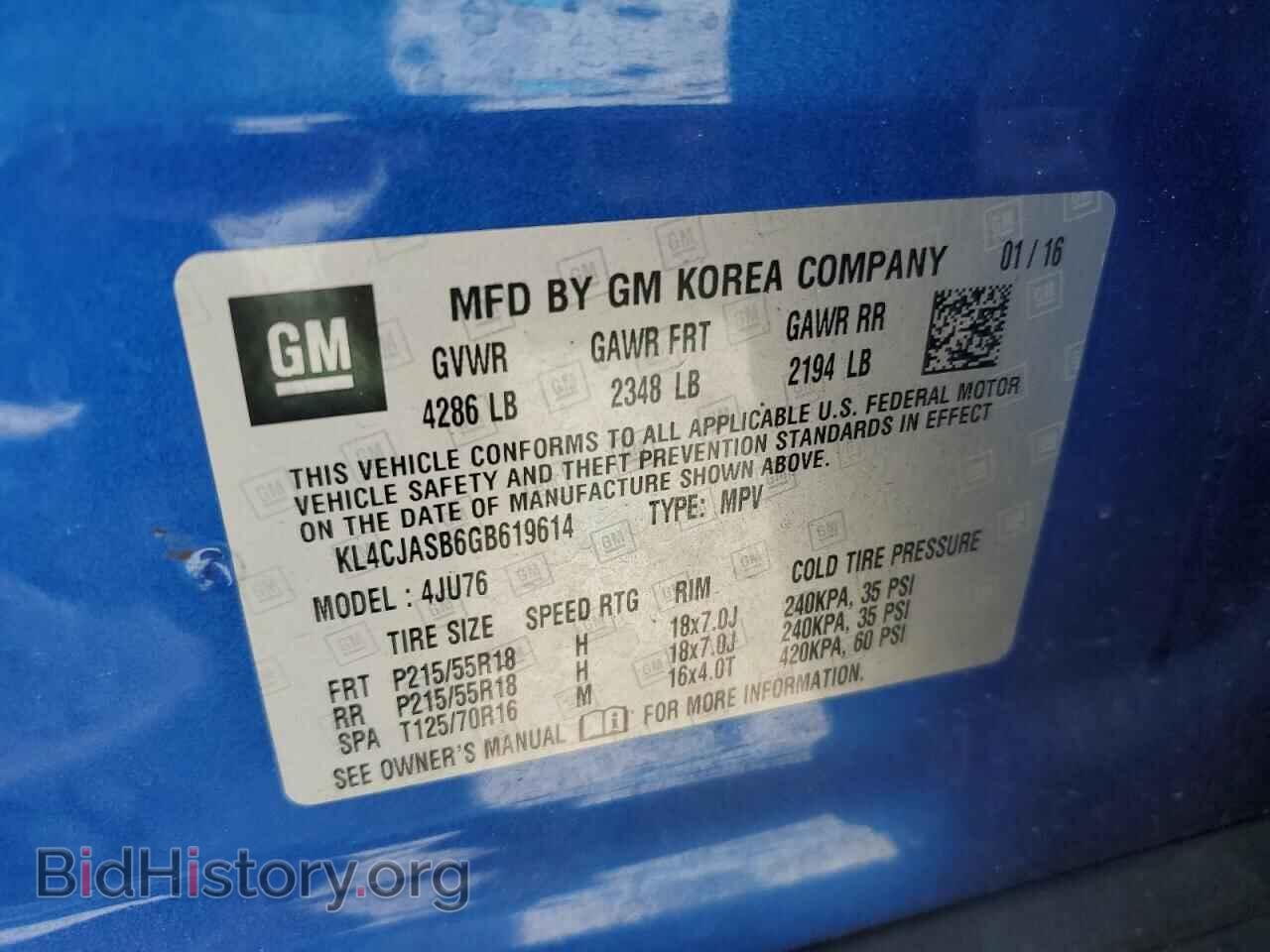 2016 BUICK ENCORE - VIN: KL4CJASB6GB619614 - Photo 14