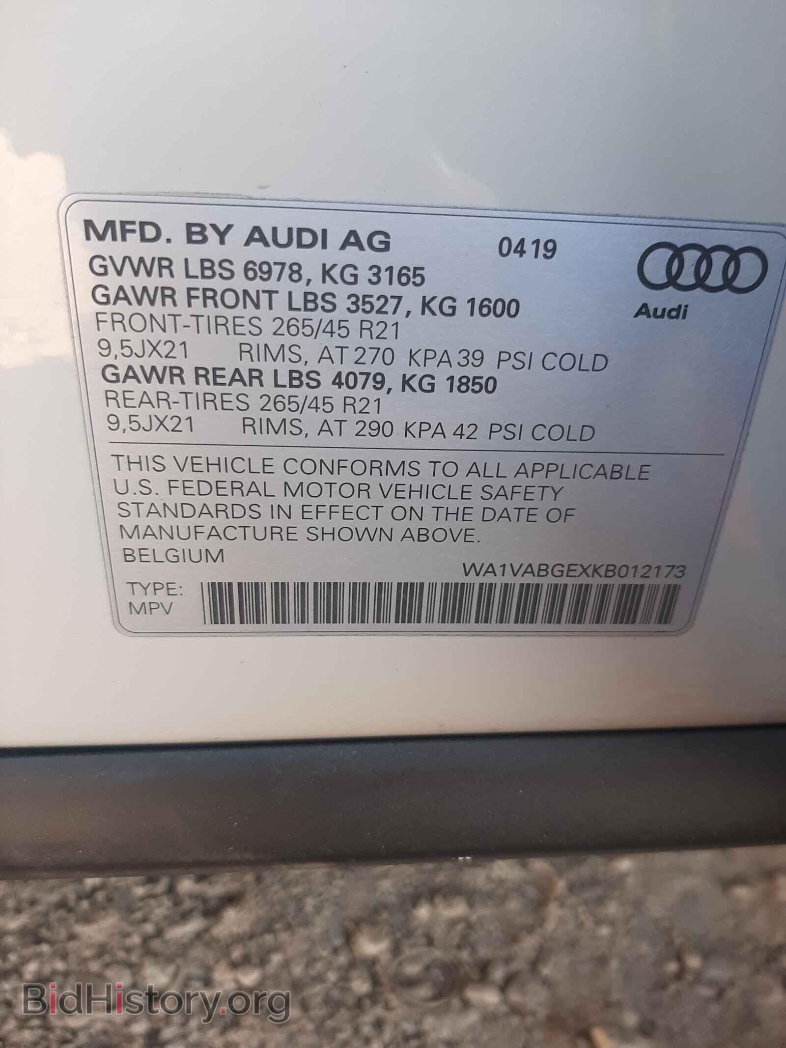 2019 AUDI E-TRON - VIN: WA1VABGEXKB012173 - Photo 10