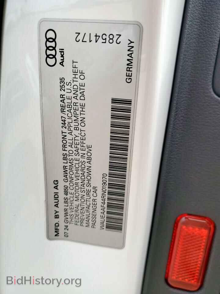 2024 AUDI A4 - VIN: WAUEAAF44RN019070 - Фото 13