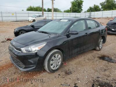2021 Kia RIO LX, черный — VIN 3KPA24AD4ME422700, Copart