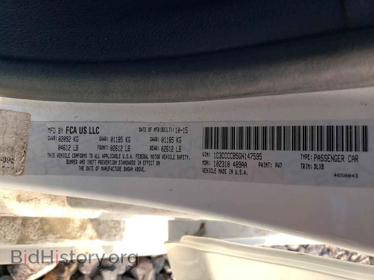 2016 CHRYSLER 200 - VIN: 1C3CCCCB5GN147595 - Photo 12