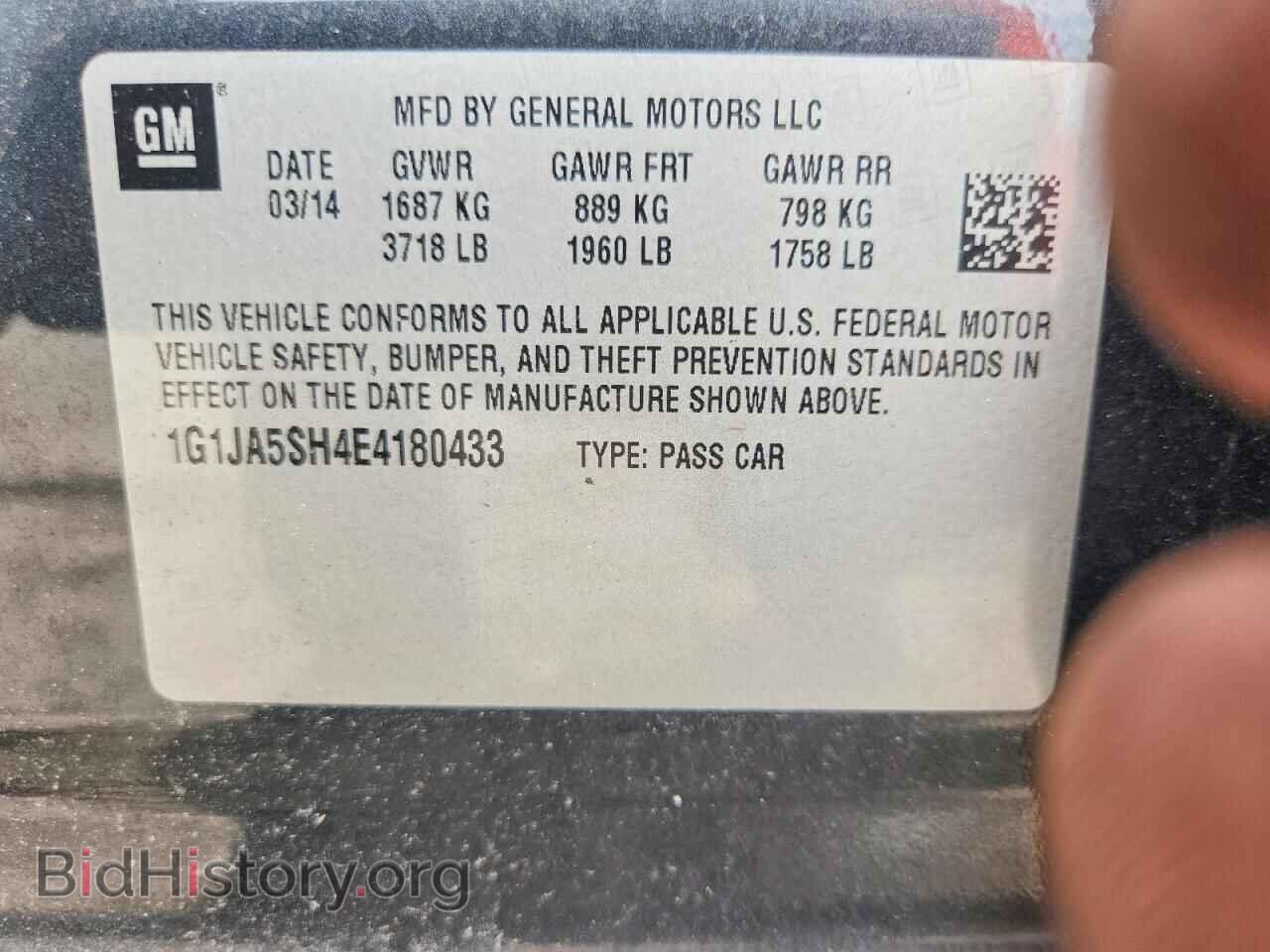 2014 CHEVROLET SONIC - VIN: 1G1JA5SH4E4180433 - Photo 12
