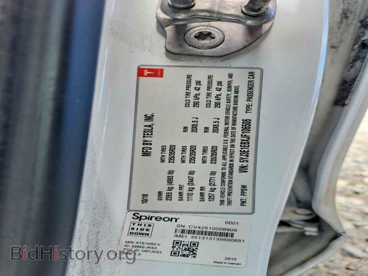2018 TESLA MODEL 3 - VIN: 5YJ3E1EBXJF106506 - Фото 13