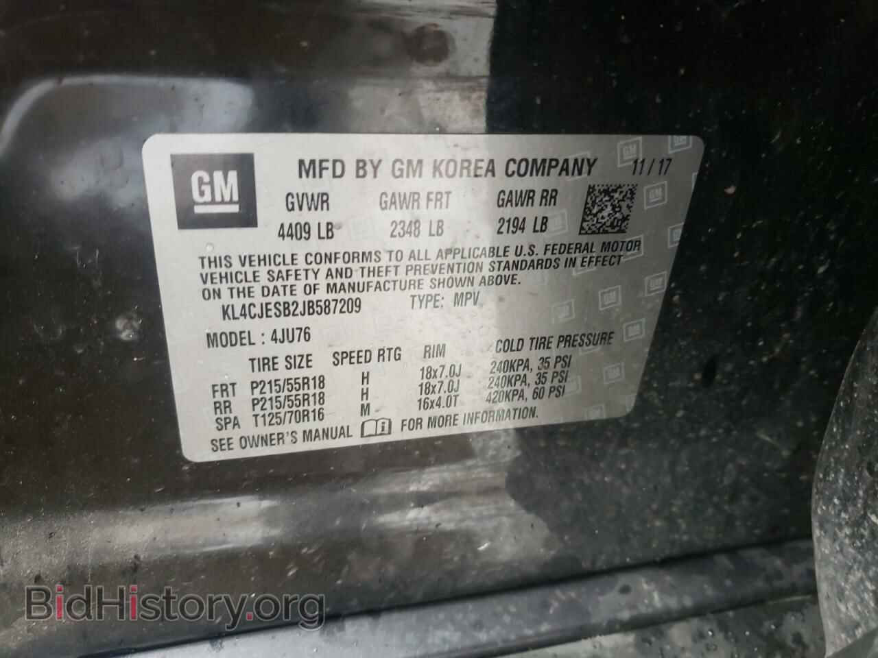 2018 BUICK ENCORE - VIN: KL4CJESB2JB587209 - Photo 10