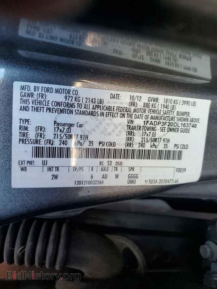 2013 FORD FOCUS - VIN: 1FADP3F20DL163748 - Photo 10