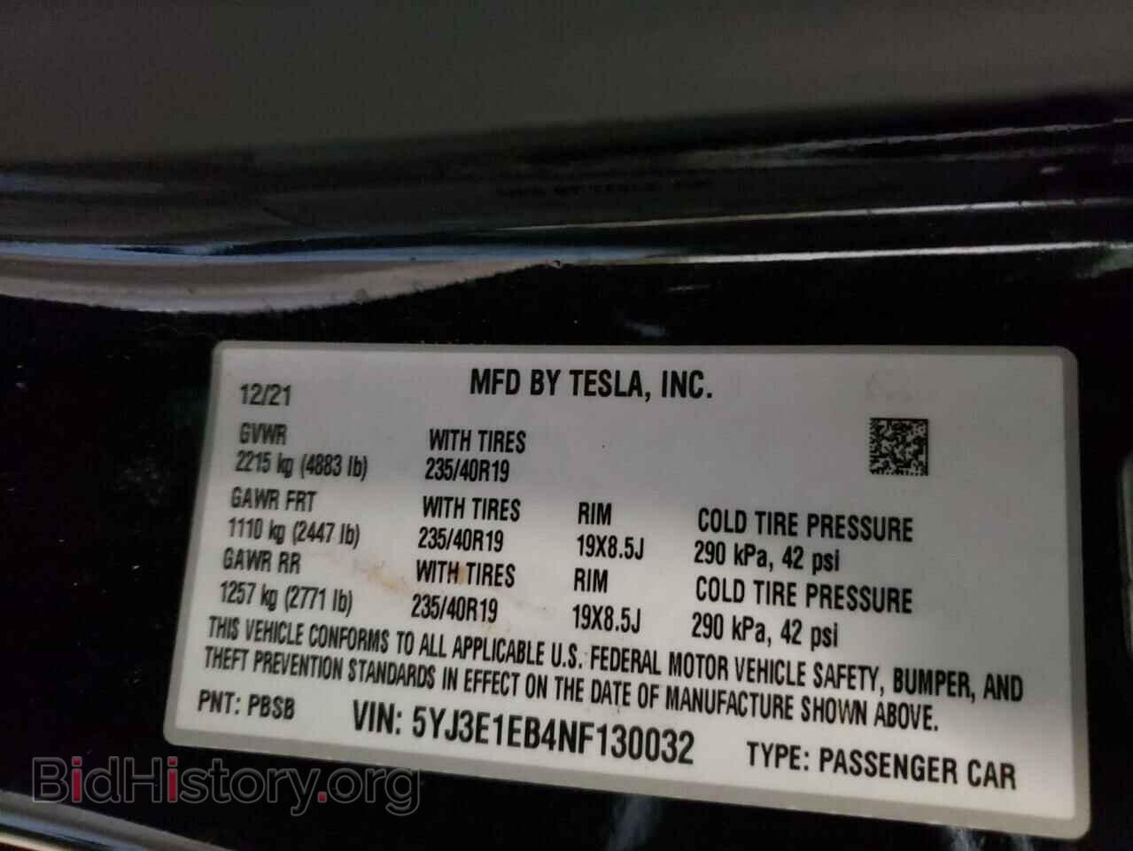 2022 TESLA MODEL 3 - VIN: 5YJ3E1EB4NF130032 - Photo 10