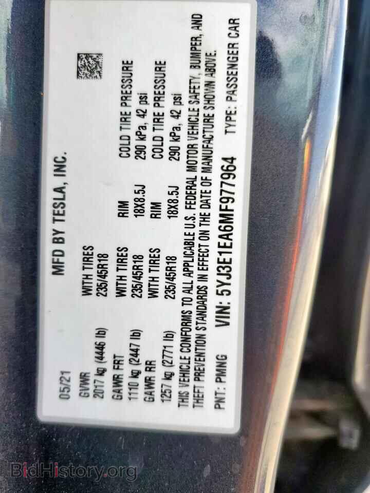 2021 TESLA MODEL 3 - VIN: 5YJ3E1EA6MF977964 - Photo 12