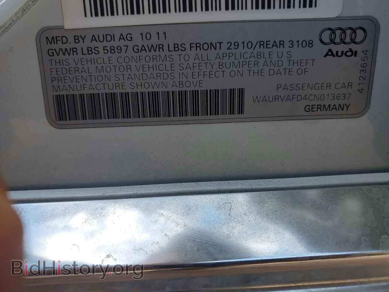 2012 AUDI A8 - VIN: WAURVAFD4CN013637 - Photo 12