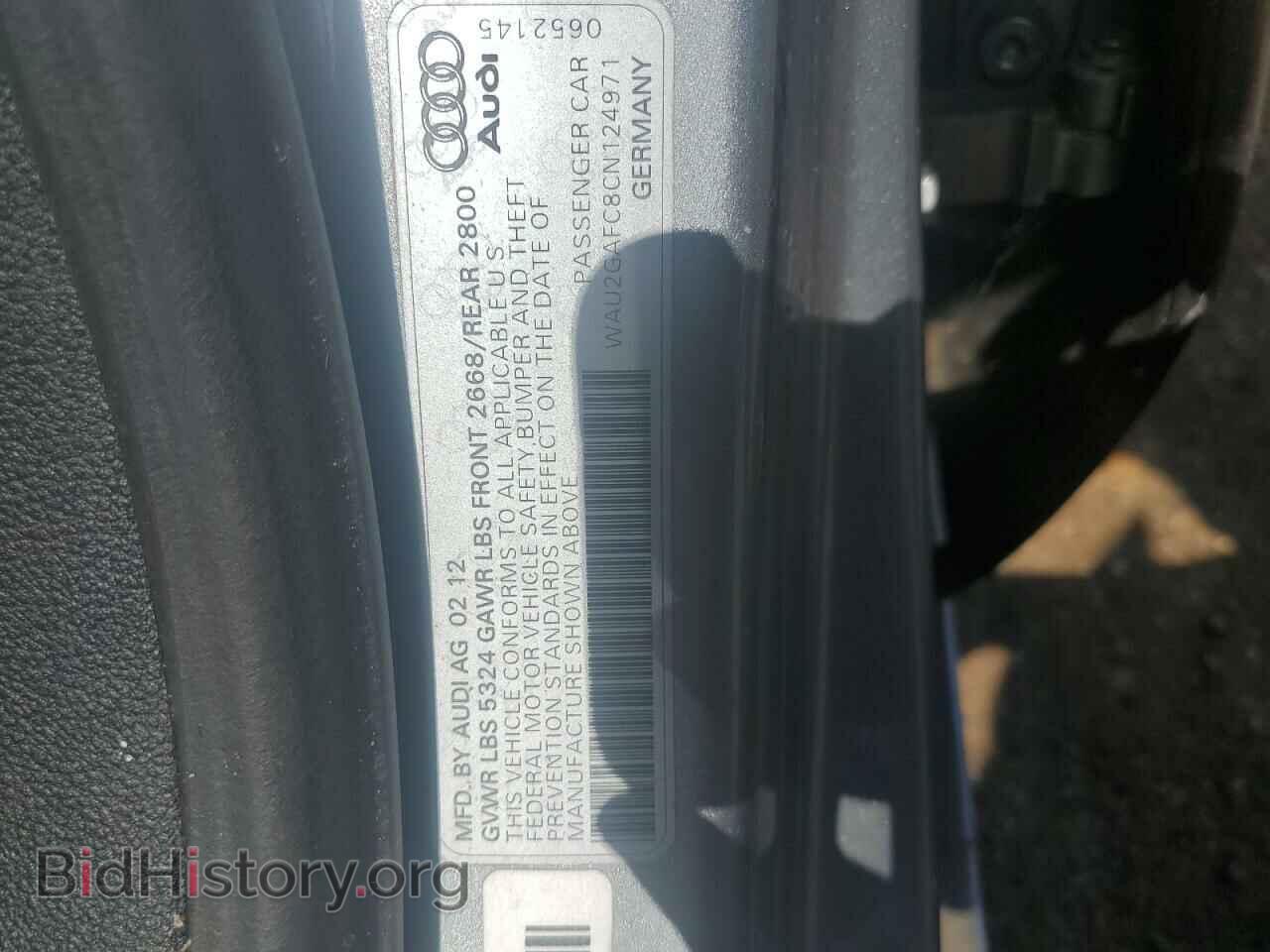 2012 AUDI A7 - VIN: WAU2GAFC8CN124971 - Фото 12