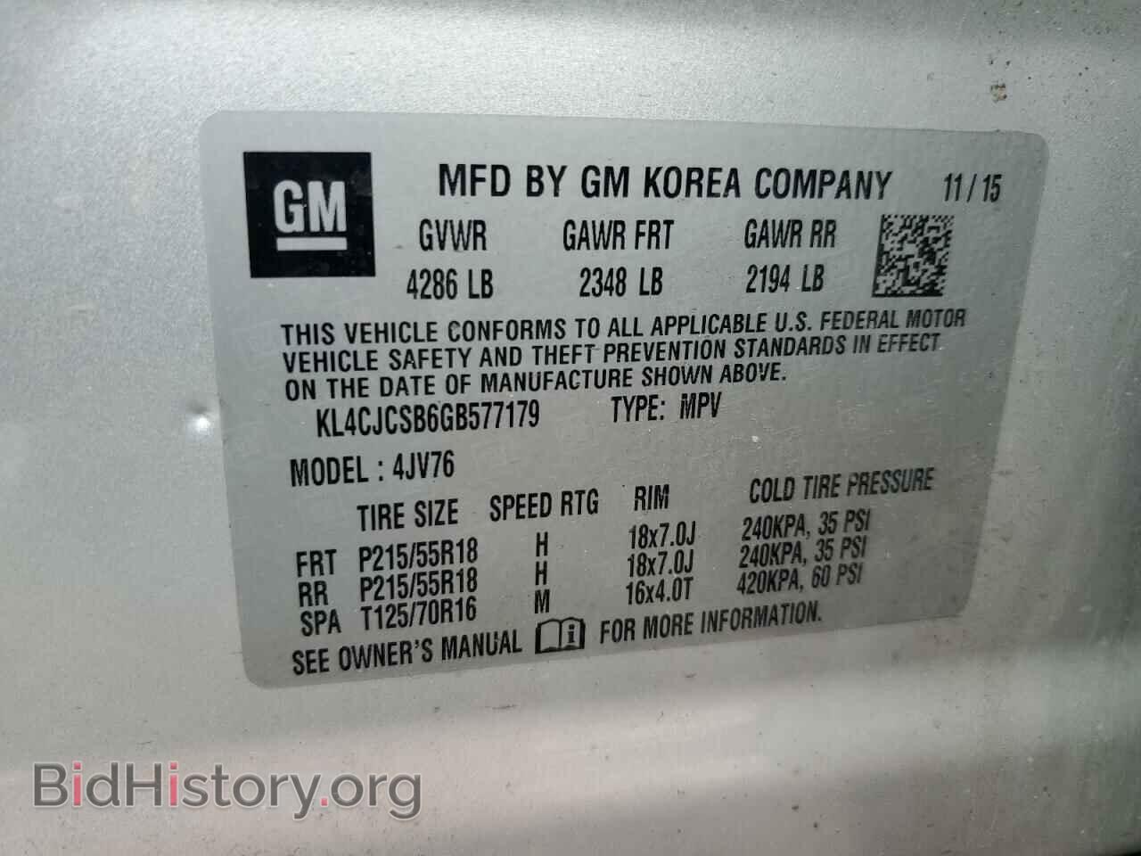 2016 BUICK ENCORE - VIN: KL4CJCSB6GB577179 - Фото 14
