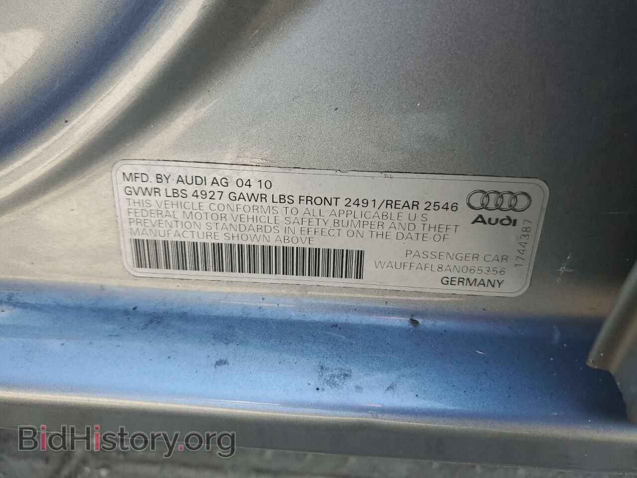 2010 AUDI A4 - VIN: WAUFFAFL8AN065356 - Фото 12