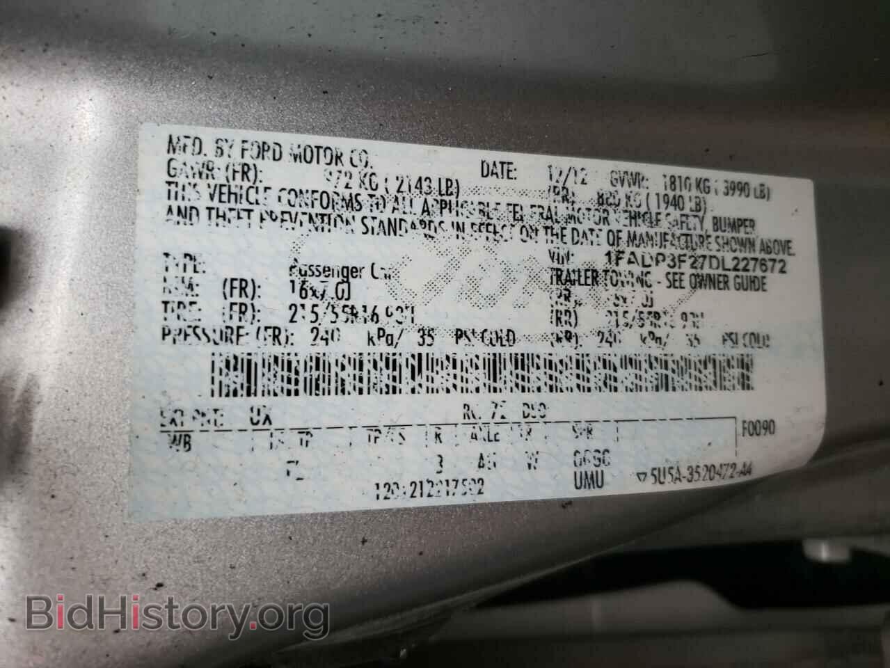 2013 FORD FOCUS - VIN: 1FADP3F27DL227672 - Photo 10