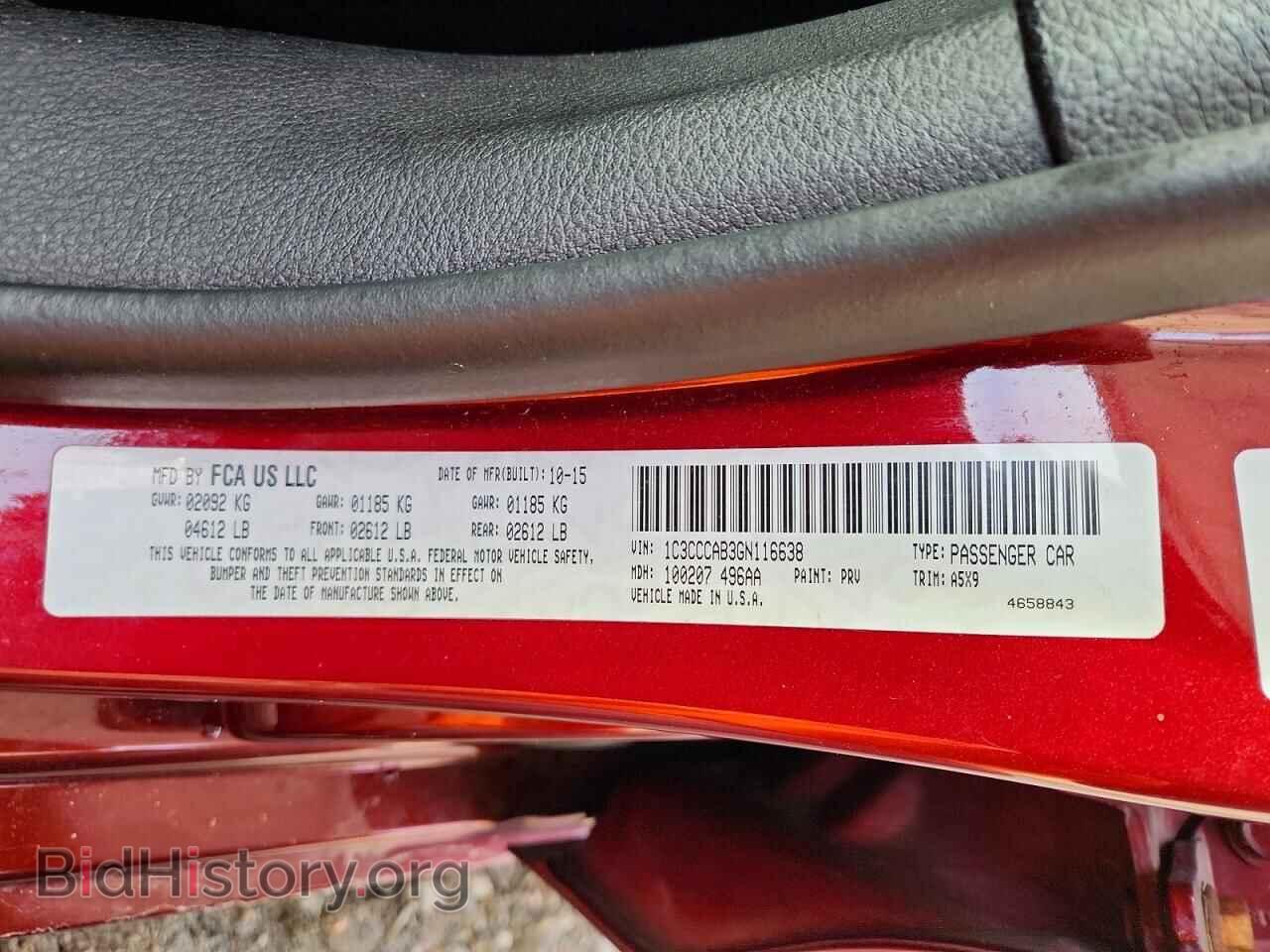 2016 CHRYSLER 200 - VIN: 1C3CCCAB3GN116638 - Photo 12