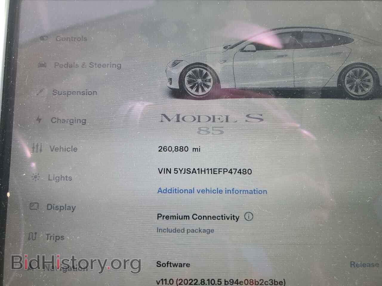 2014 TESLA MODEL S - VIN: 5YJSA1H11EFP47480 - Фото 9