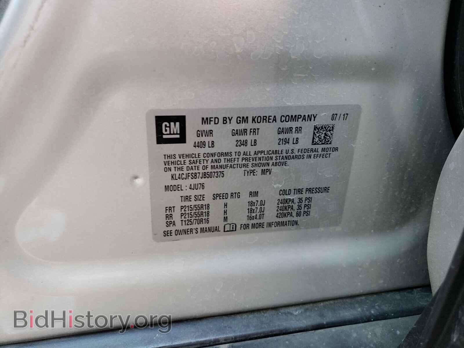 2018 BUICK ENCORE - VIN: KL4CJFSB7JB507375 - Photo 10