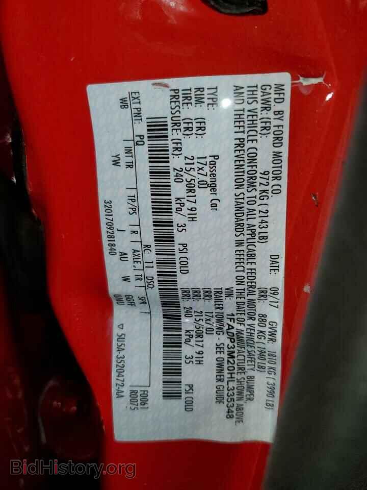 2017 FORD FOCUS - VIN: 1FADP3M20HL335348 - Фото 12