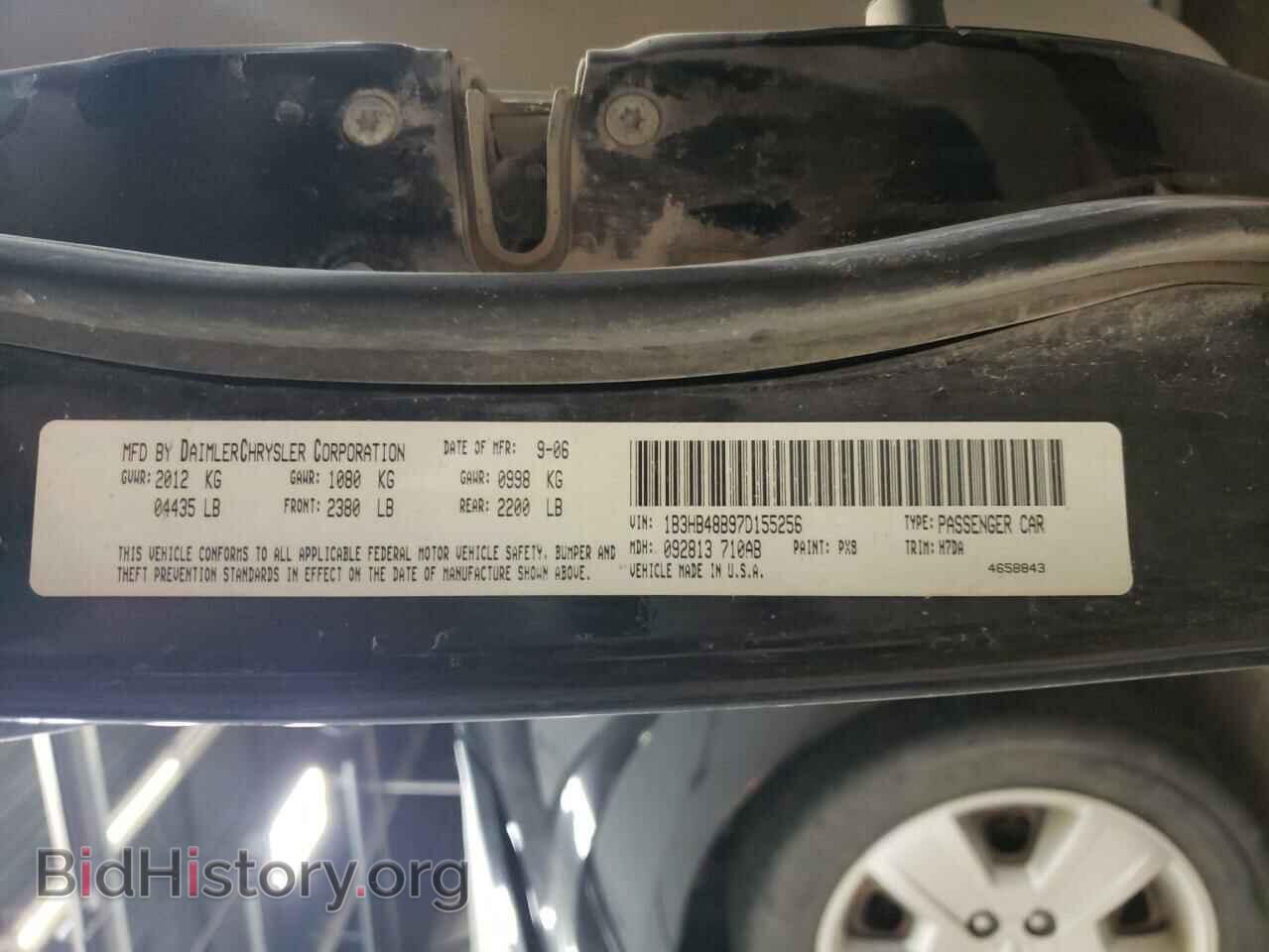 2007 DODGE CALIBER - VIN: 1B3HB48B97D155256 - Фото 10
