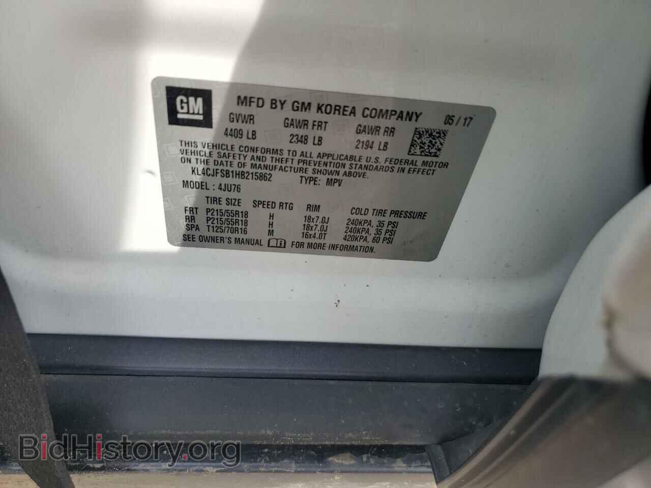2017 BUICK ENCORE - VIN: KL4CJFSB1HB215862 - Photo 13